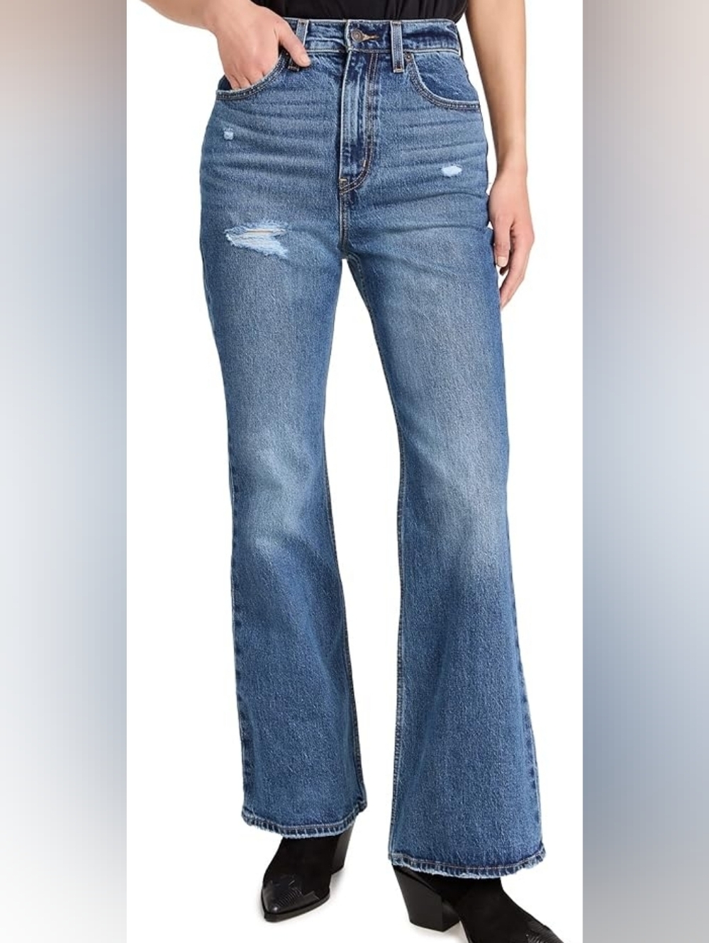 Levi's 70s High Flare Blue Jeans